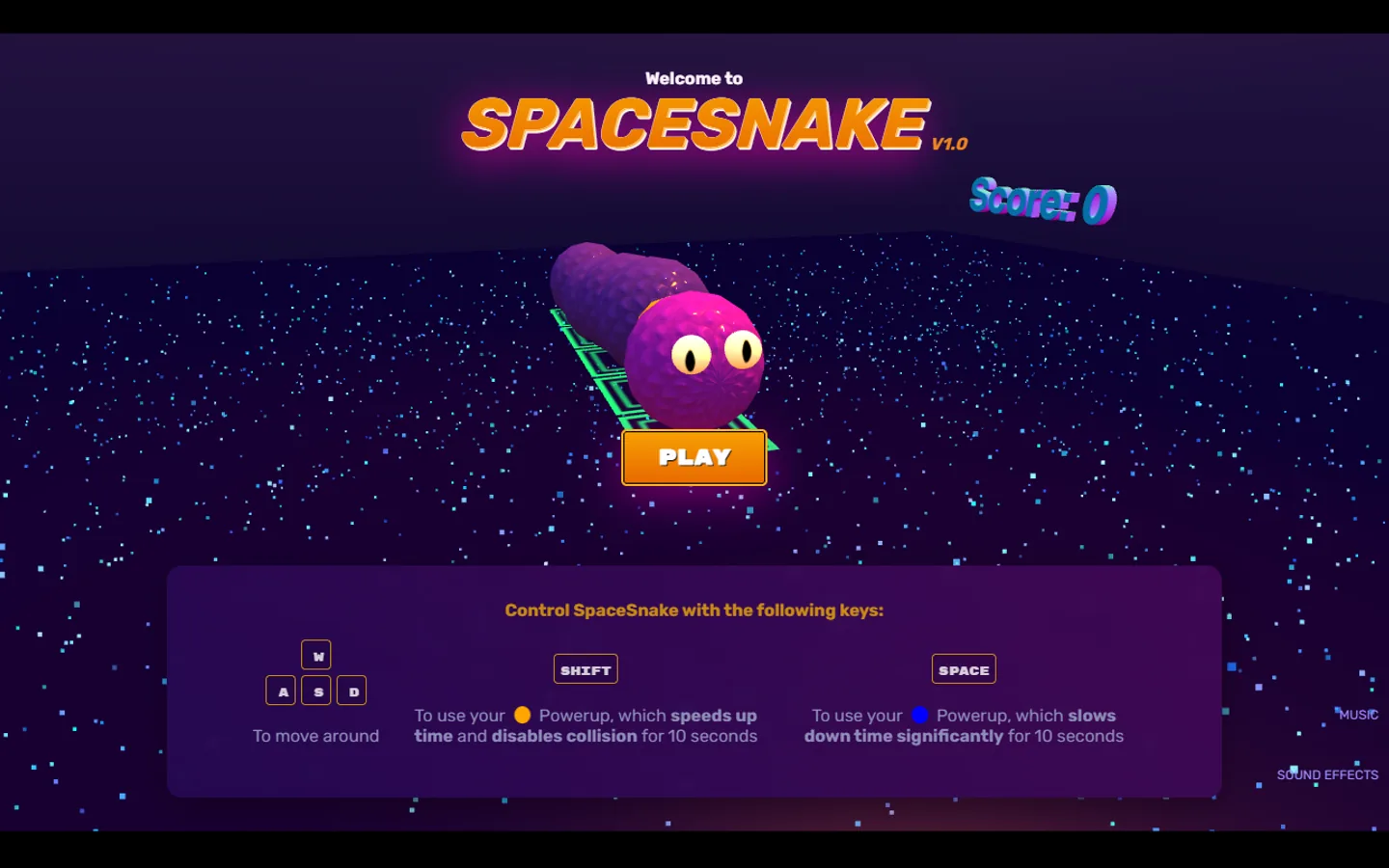 Screenshot of SpaceSnake